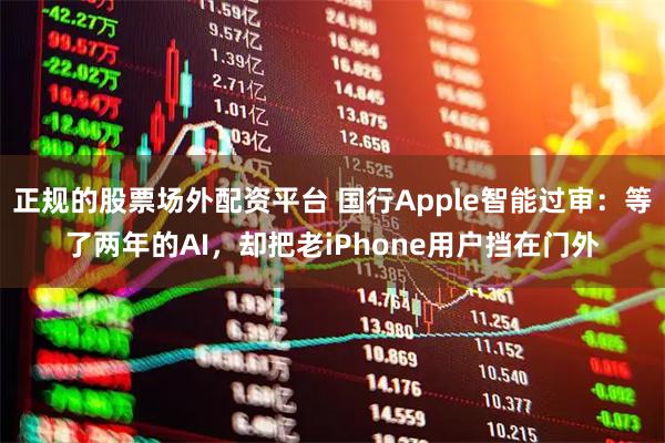 正规的股票场外配资平台 国行Apple智能过审：等了两年的AI，却把老iPhone用户挡在门外